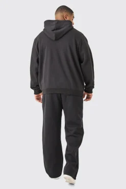 boohooMAN Plus Basic Man Dash Zip Through Hoodie In | UK| Hoodies & Sweatshirts