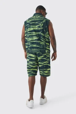 boohooMAN Plus Bleach Wash Denim Gilet | UK| Coats & Jackets