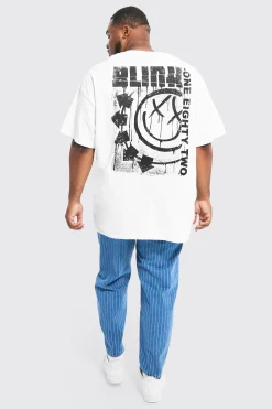 Plus Blink 182 License T-shirt | UK^boohooMAN Best