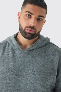 boohooMAN Plus Boucle Knit Hoodie & Trouser Set | UK| Sets & Co-Ords