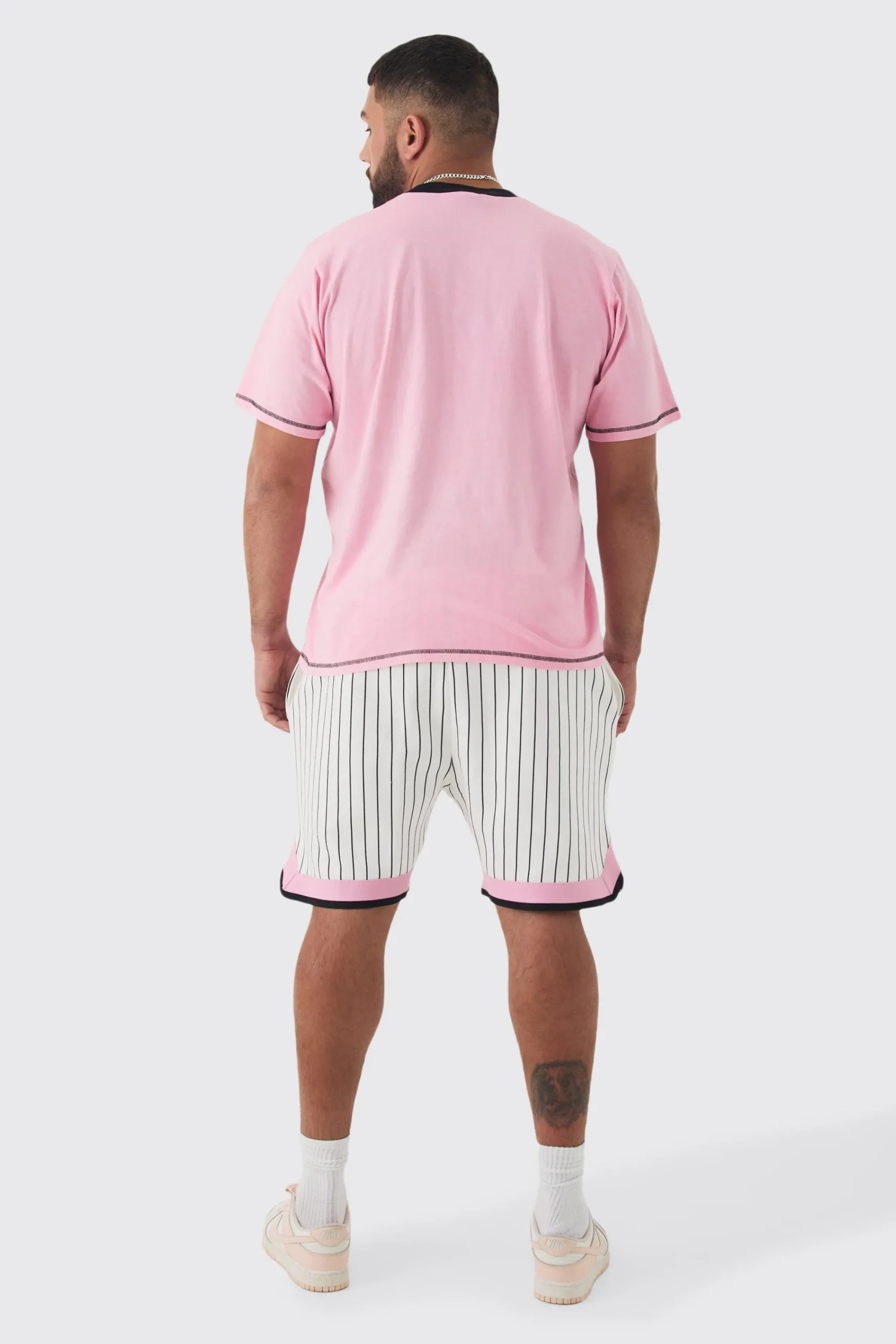 boohooMAN Plus Boxy Limited Basketball T-shirt & Short Set | UK| Sets & Co-Ords|Tracksuits