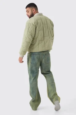 boohooMAN Plus Boxy Quilted Bomber Jacket In | UK| Coats & Jackets