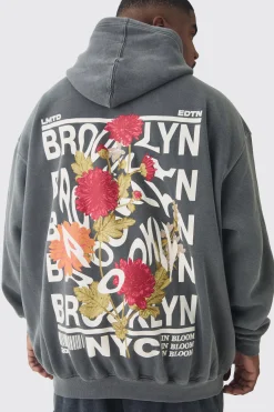 boohooMAN Plus Brooklyn Oversized Graphic Hoodie | UK| Hoodies & Sweatshirts