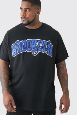 Plus Brooklyn Print T-shirt | UK^boohooMAN New