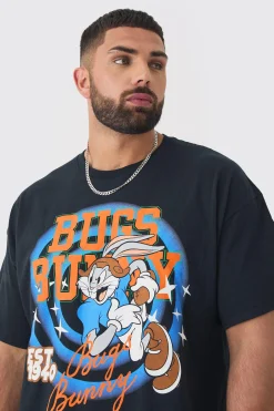 Plus Bugs Bunny Lisence Printed T-shirt In | UK^boohooMAN