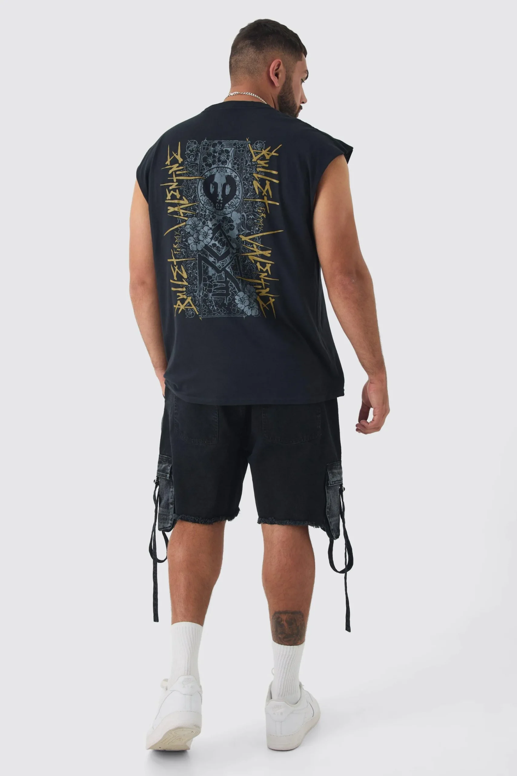 Plus Bullet For My Valentine License Back Print Tank | UK^boohooMAN Hot