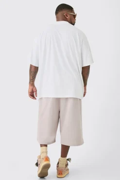 boohooMAN Plus Carpenter Loopback Jersey Jort | UK| Trousers|Shorts