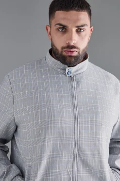 boohooMAN Plus Check Bomber And Trouser Set | UK| Sets & Co-Ords