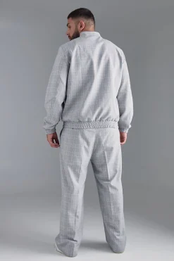 boohooMAN Plus Check Tailored Wide Leg Trousers | UK| Suits & Tailoring