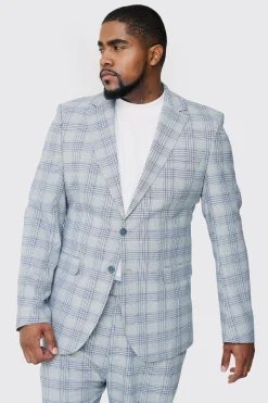 boohooMAN Plus Checked Skinny Fit Blazer | UK| Suits & Tailoring