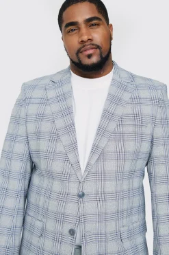 boohooMAN Plus Checked Skinny Fit Suit | UK| Sets & Co-Ords