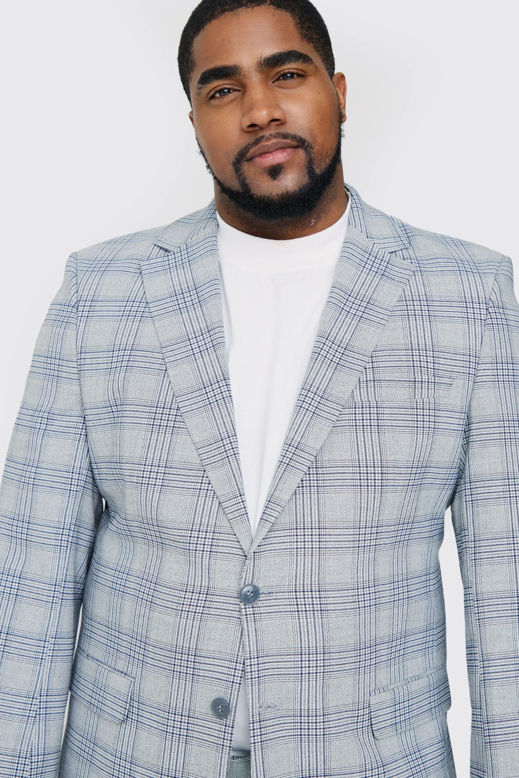 boohooMAN Plus Checked Skinny Fit Suit | UK| Sets & Co-Ords