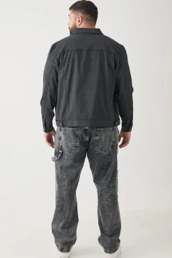 boohooMAN Plus Coated Denim Jacket | UK| Coats & Jackets