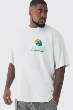 Plus Colorado Back Printed Oversized T-Shirt | UK^boohooMAN Hot