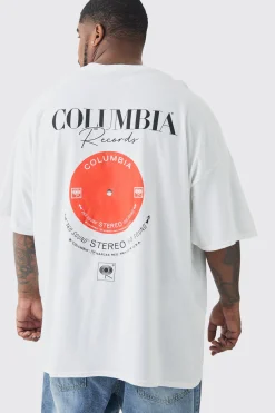 Plus Columbia Records License T-shirt | UK^boohooMAN Discount