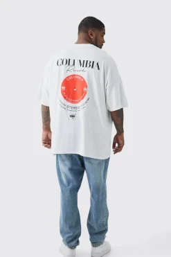 Plus Columbia Records License T-shirt | UK^boohooMAN Discount