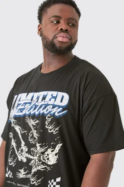 Plus Core Limited Edition Skeleton Printed T-shirt In | UK^boohooMAN New
