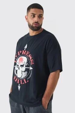 Plus Cypress Hill License Print T-shirt | UK^boohooMAN Discount