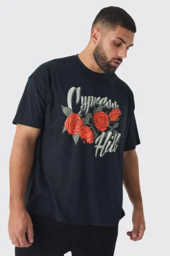 Plus Cypress Hill License Print T-shirt | UK^boohooMAN Online