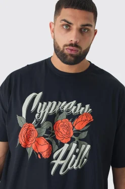 Plus Cypress Hill License Print T-shirt | UK^boohooMAN Online