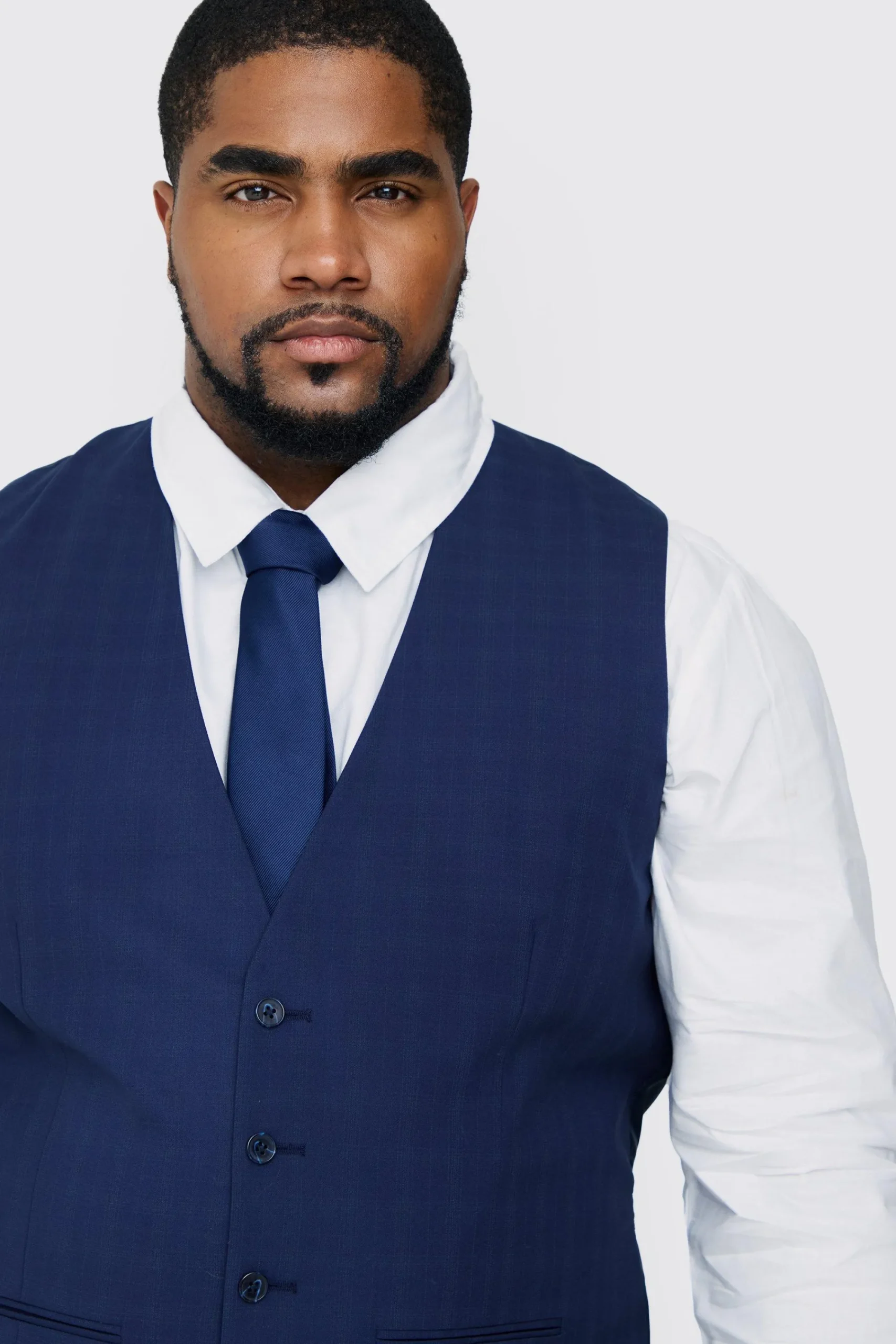 boohooMAN Plus Check Waistcoat | UK| Suits & Tailoring