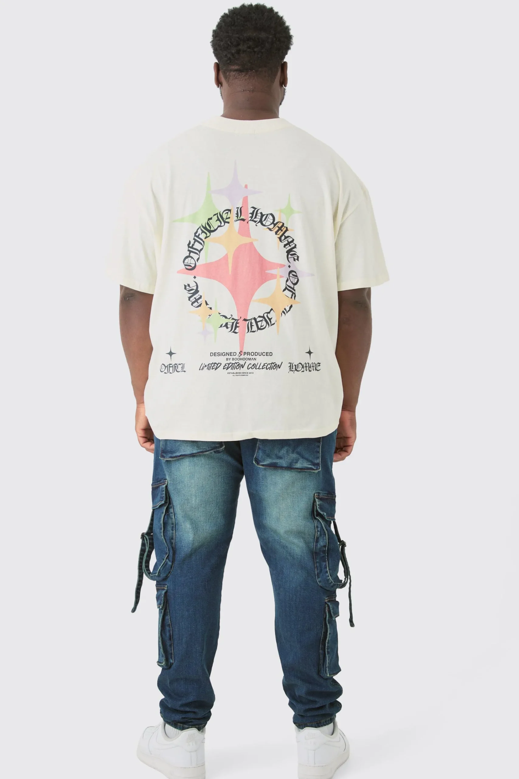 boohooMAN Plus Stretch Skinny Cargo Pocket Detail Jean | UK| Trousers|Jeans