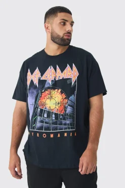 Plus Def Lepard License Graphic T-shirt | UK^boohooMAN New