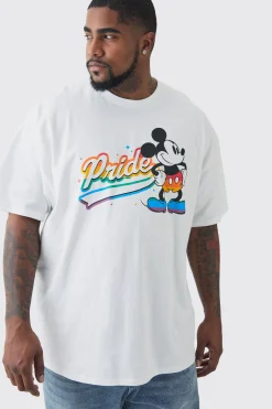 Plus Disney Mickey Mouse Pride License Graphic T-shirt | UK^boohooMAN Sale