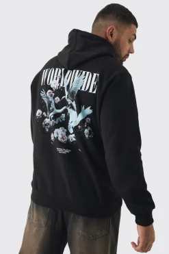 boohooMAN Plus Dove Worldwide Regular Fit Hoodie | UK| Hoodies & Sweatshirts