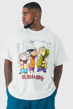 Plus Ed Edd N Eddy License Print T-shirt In | UK^boohooMAN Clearance