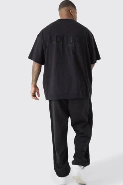 Plus EDITION Oversized Heavyweight Zip Hem T-shirt | UK^boohooMAN Clearance