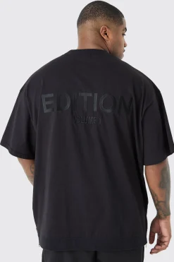 Plus EDITION Oversized Heavyweight Zip Hem T-shirt | UK^boohooMAN Clearance