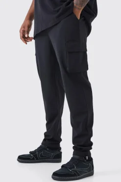 boohooMAN Plus Elastic Lightweight Stretch Skinny Cargo Trouser | UK| Trousers|Cargos