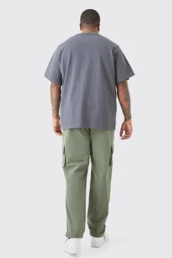 boohooMAN Plus Elastic Waist Lightweight Stretch Skinny Cargo Trouser | UK| Trousers|Cargos