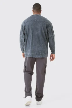 boohooMAN Plus Elastic Waist Lightweight Stretch Skinny Cargo Trouser | UK| Trousers|Cargos