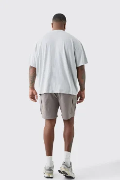 boohooMAN Plus Elasticated Waist Slim Fit Cargo Shorts | UK| Trousers|Shorts