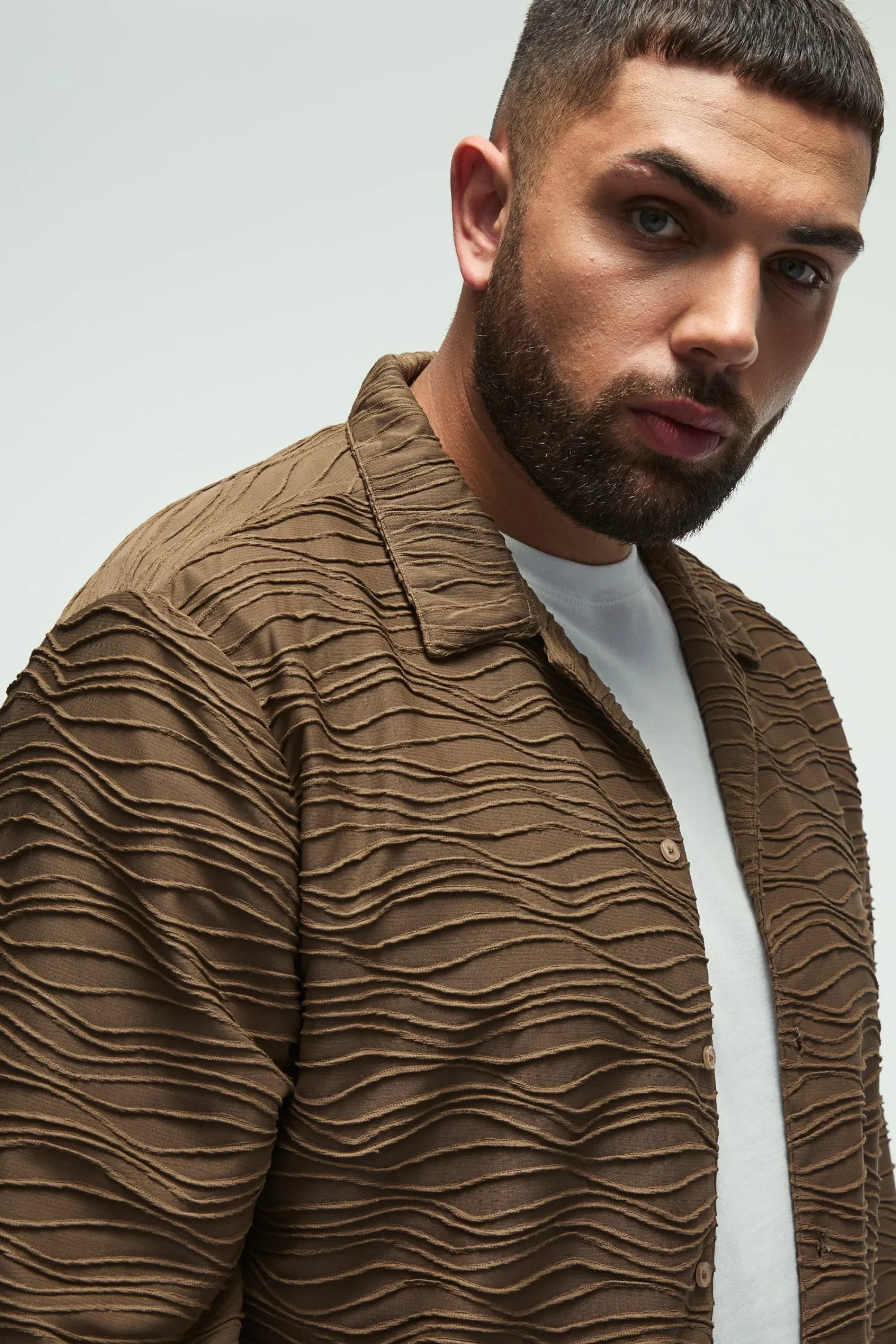 boohooMAN Plus Elevated Pleated Shirt And Straight Fit Trouser Set In | UK| Sets & Co-Ords