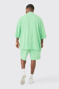 boohooMAN Plus Embroidered Limited Football T-shirt & Short Set | UK| Sets & Co-Ords