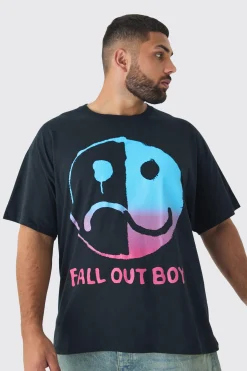 Plus Fall Out Boy License Print T-shirt | UK^boohooMAN Sale