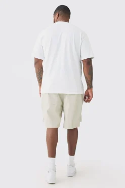 boohooMAN Plus Fixed Waist PU Cargo Short | UK| Shorts