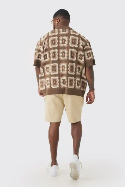 boohooMAN Plus Fixed Waist Skinny Fit Chino Shorts | UK| Shorts