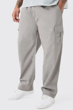 boohooMAN Plus Fixed Waist Straight Fit Cargo Trousers | UK| Trousers|Cargos