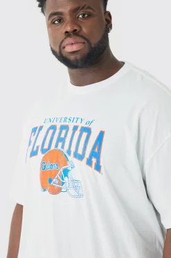 Plus Florida Varsity T-shirt In | UK^boohooMAN
