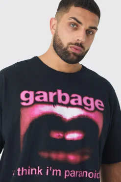 Plus Garbage License Print T-shirt | UK^boohooMAN Best