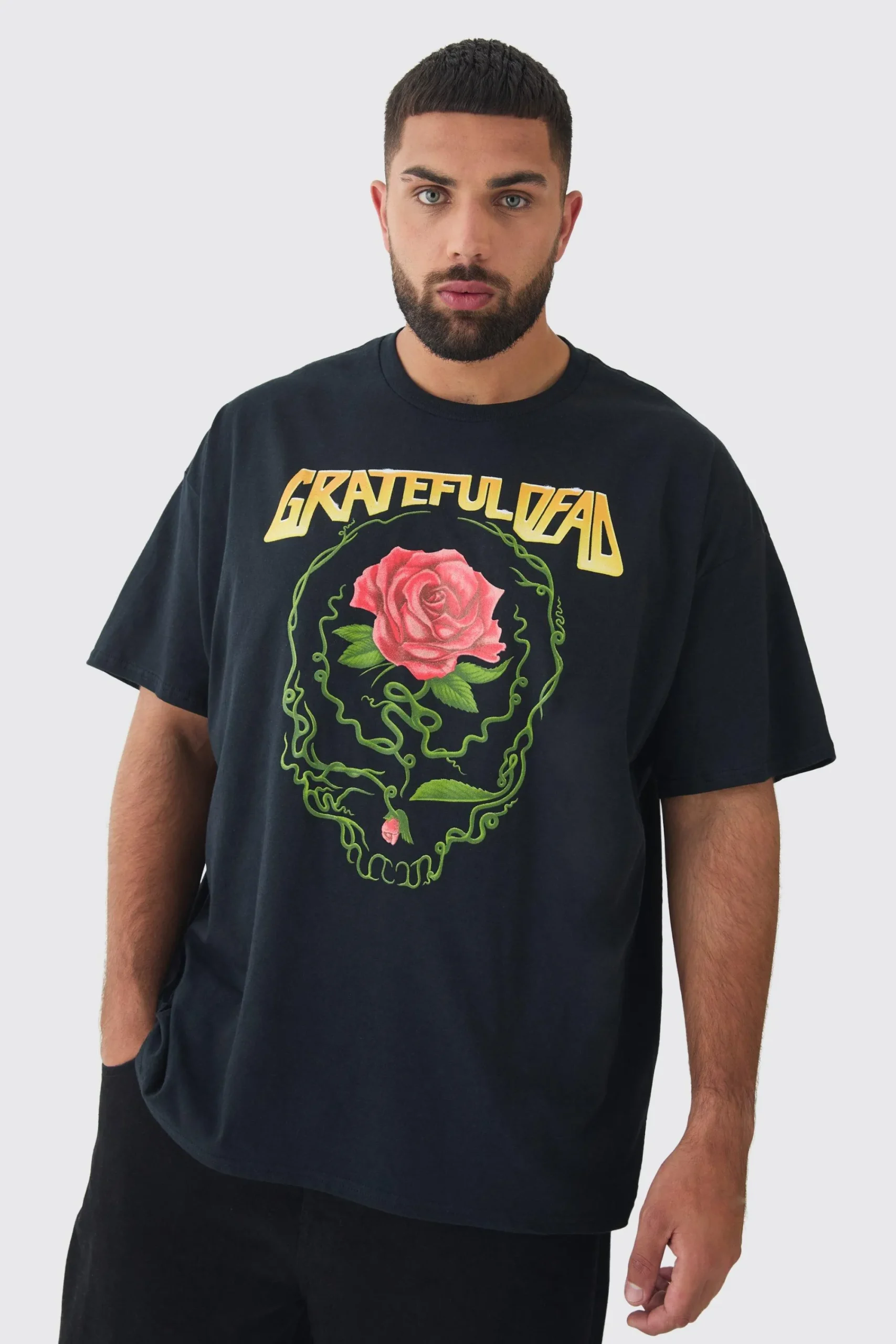 Plus Grateful Dead License Print T-shirt | UK^boohooMAN Clearance