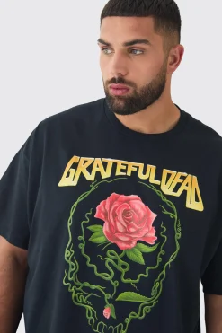 Plus Grateful Dead License Print T-shirt | UK^boohooMAN Clearance