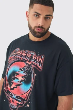 Plus Grateful Dead License Print T-shirt | UK^boohooMAN New