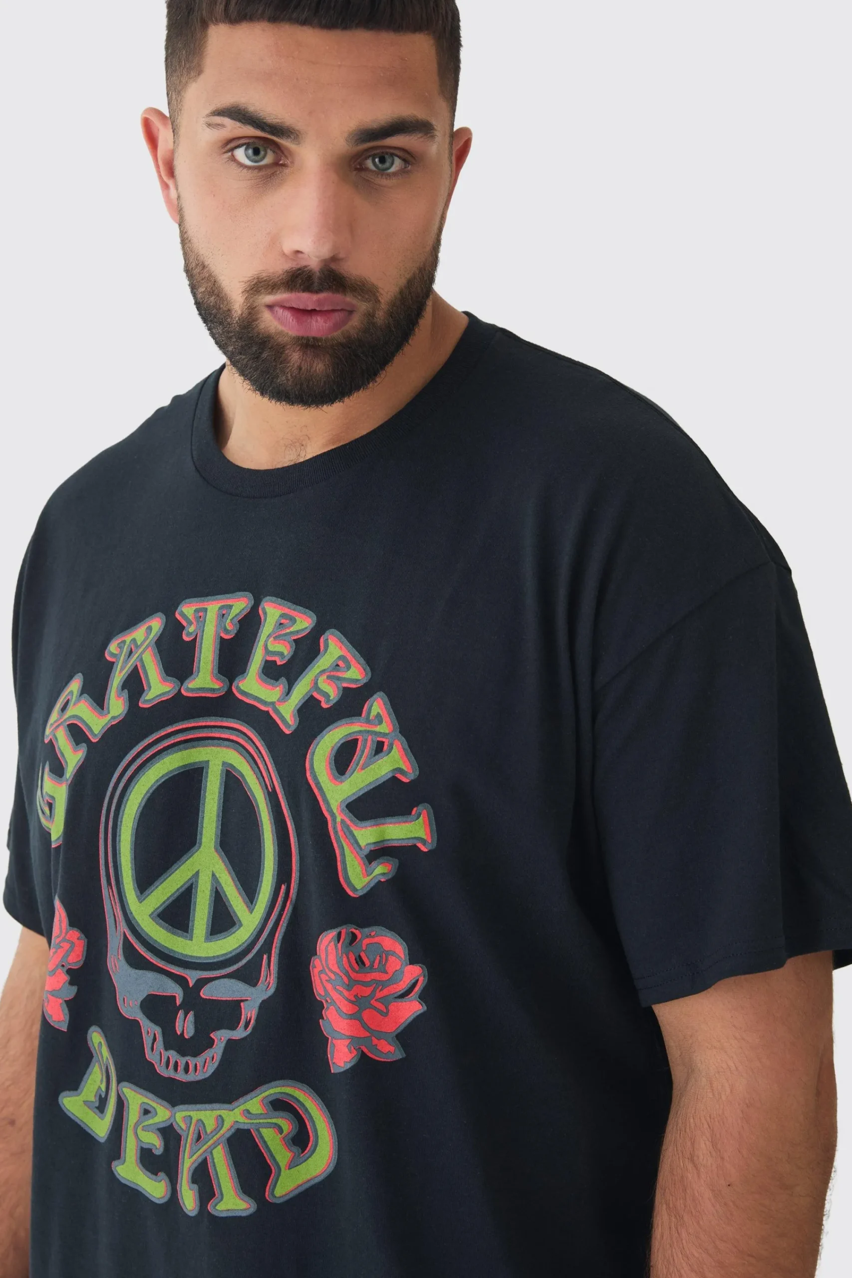 Plus Grateful Dead License Print T-shirt | UK^boohooMAN Best