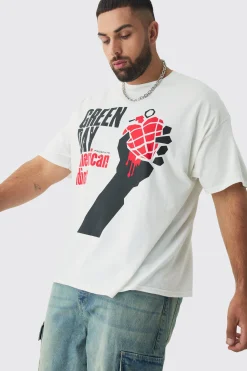 Plus Green Day License Print T-shirt | UK^boohooMAN Sale