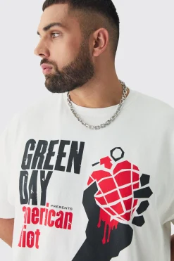 Plus Green Day License Print T-shirt | UK^boohooMAN Sale
